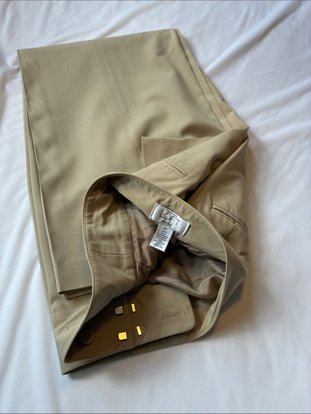 LOFT Tan Dress Pants - Straight Leg Professional Style